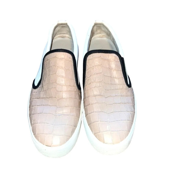 Blush croco embossed vince sneakers EUC ❤️ - Picture 8 of 9